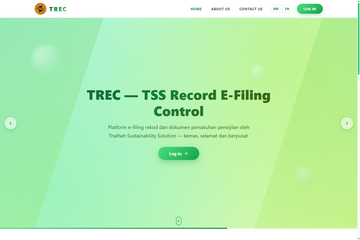 TREC Certification E-Filing Portal screenshot